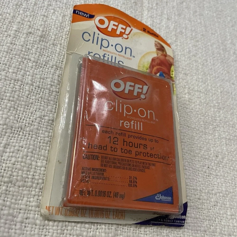 OFF! Clip-On Mosquito Repellent Refills 1 Pack w/2 Refills New Sealed 12‎ hrs